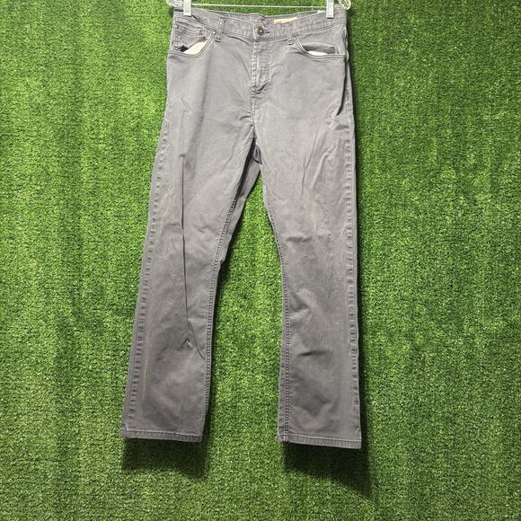 Wrangler Gray Straight Fit Straight Leg Pants Work Casual Pants Men’s W32 L28 - Picture 1 of 6